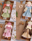 Waldorf Handmade Plush Dolls for Baby Doll Toys Cute/Fun Dresses with Scarf Vinyl Dolls for Girls Birthday Gift Dress Up Doll 0