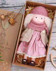 Waldorf Handmade Plush Dolls for Baby Doll Toys Cute/Fun Dresses with Scarf Vinyl Dolls for Girls Birthday Gift Dress Up Doll 10