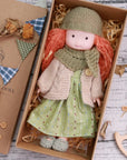 Waldorf Handmade Plush Dolls for Baby Doll Toys Cute/Fun Dresses with Scarf Vinyl Dolls for Girls Birthday Gift Dress Up Doll 6