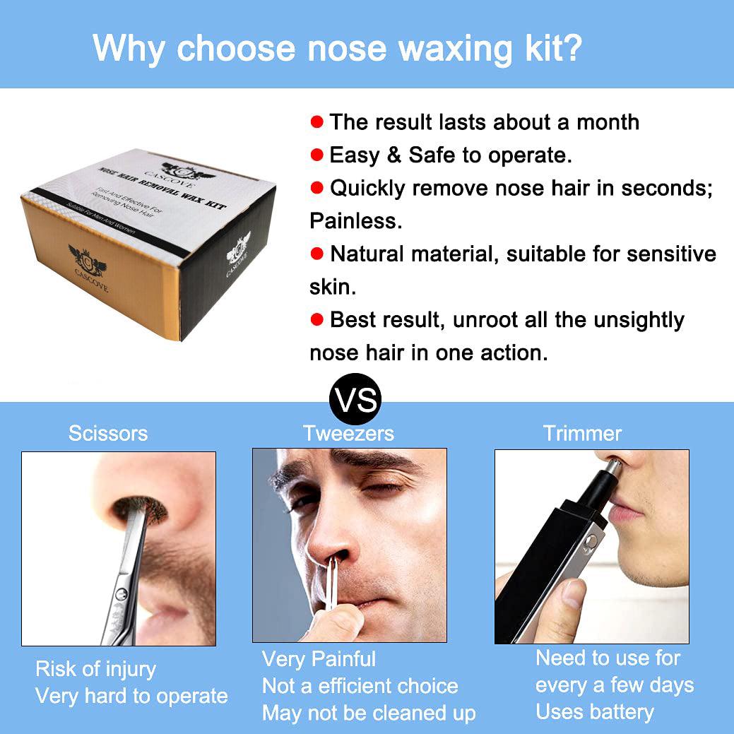 WaxAway Pro Kit | Nose &amp; Ear Hair Removal Wax Kit for Men – Painless Strip Removal 6