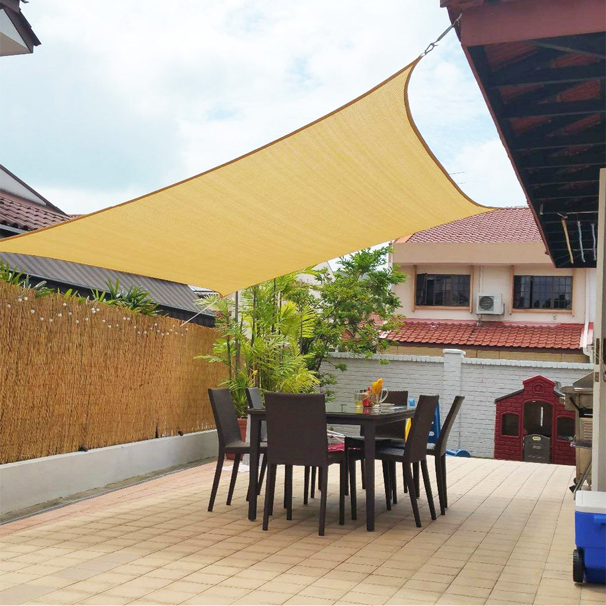 Weather-Resistant Polyester Shade for Balcony and Terrace Protection – Decorative Outdoor Canopy, Multiple Sizes Available 12