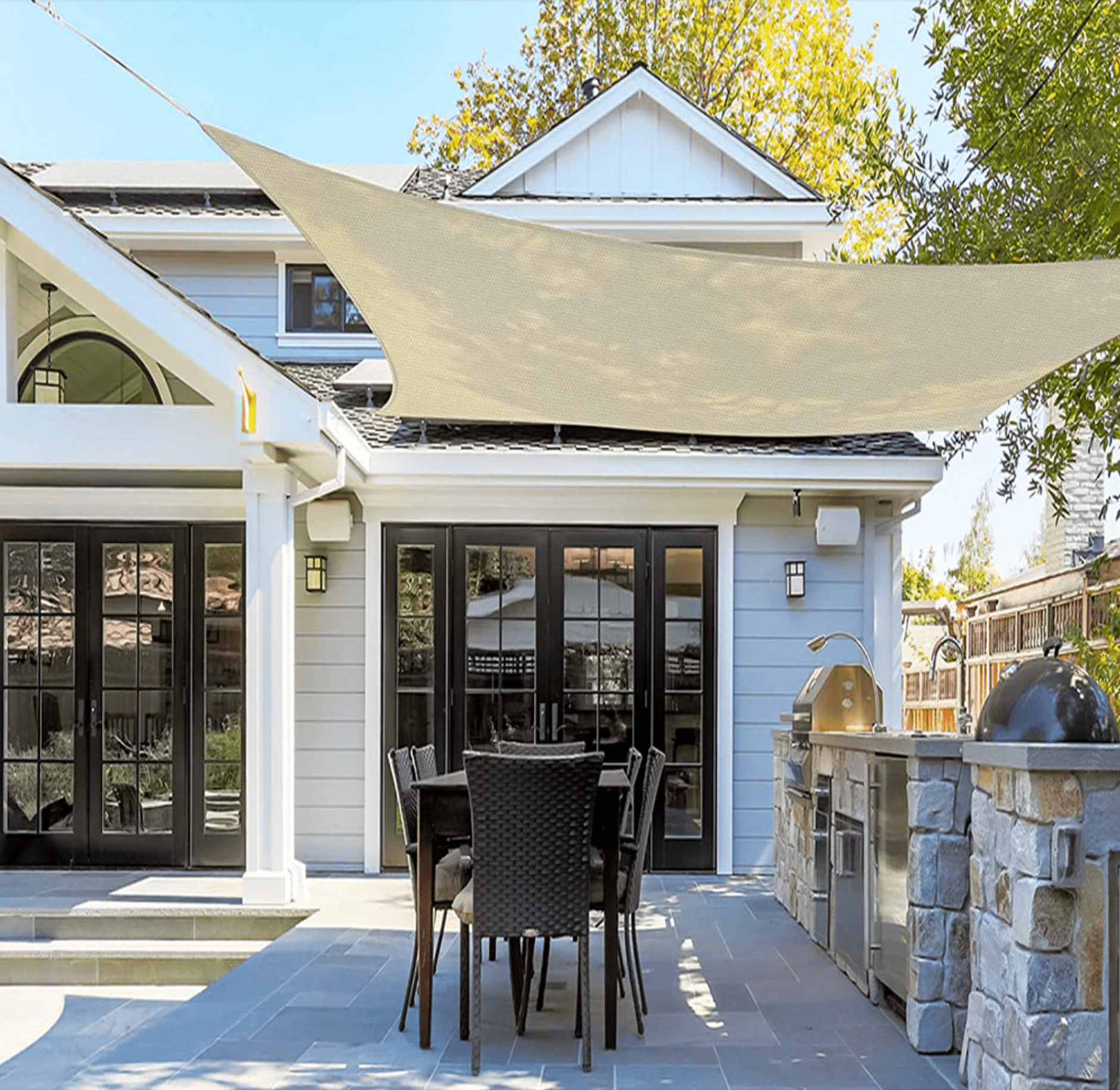 Weather-Resistant Polyester Shade for Balcony and Terrace Protection – Decorative Outdoor Canopy, Multiple Sizes Available 9