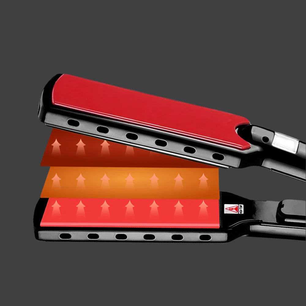 Wide Plate Hair Straightener with Nano-Titanium Plates and Digital Display – Adjustable Temperature up to 480°F 4