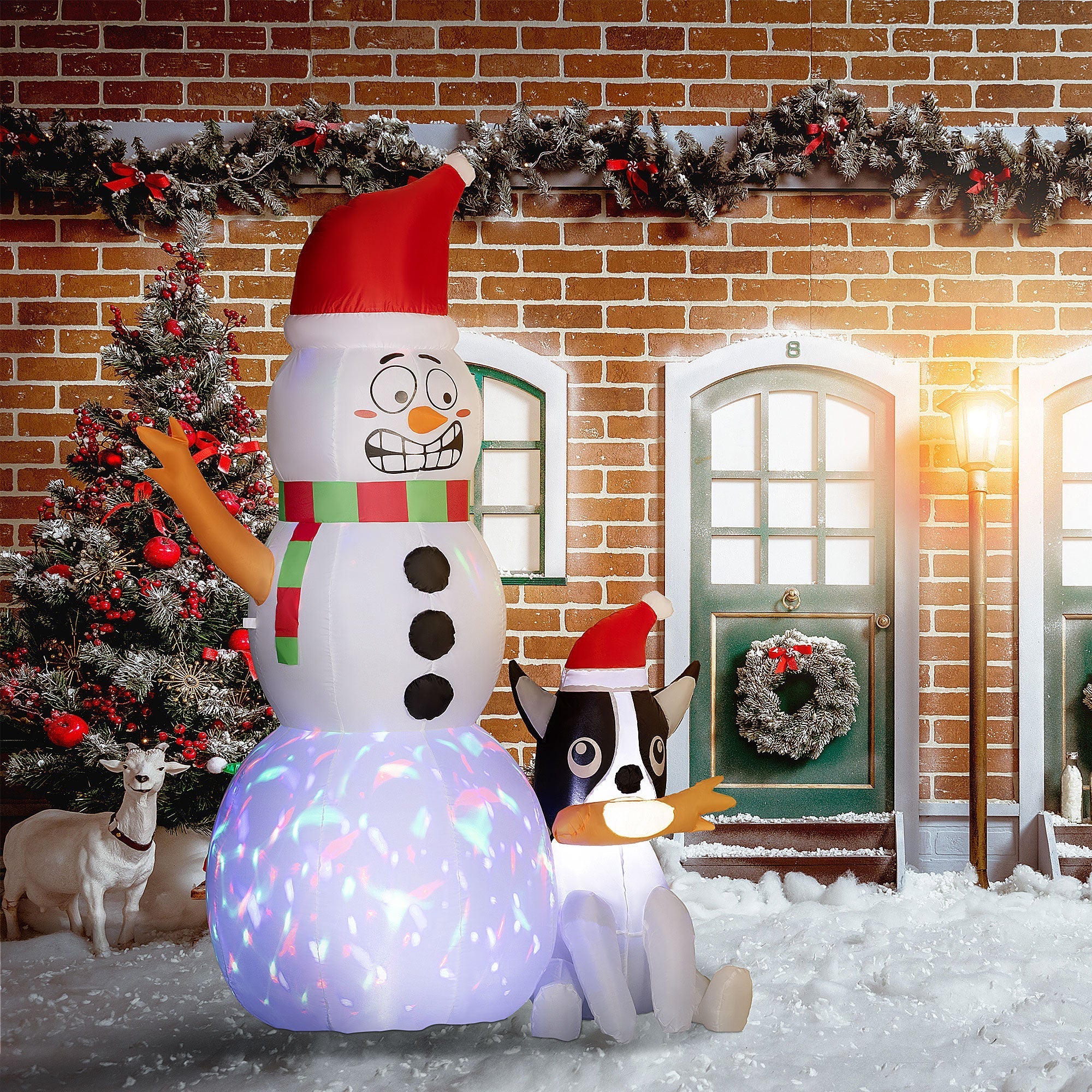 WinterPals – Inflatable Christmas Decoration with Snowman and Dog 1