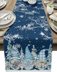Winter Gnome | Luxury Christmas Table Runner with Snowflake Design 5