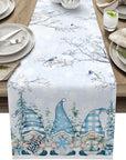 Winter Gnome | Luxury Christmas Table Runner with Snowflake Design 6