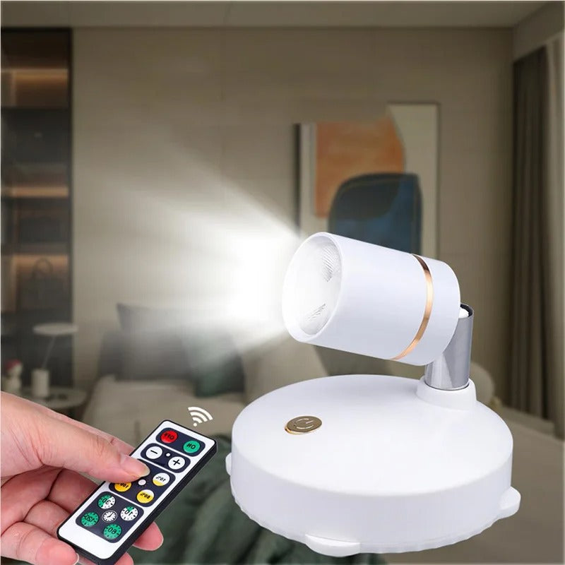 Wireless LED Spotlight – Dimmable Outdoor Spotlights with Remote Control for Versatile Indoor and Outdoor Use 0