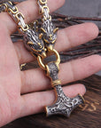 WolfSpirit | Rugged Durable Stainless Steel Double Wolf Head Necklace 7