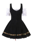 Women Plus Size Bavarian Halloween Costume Dress | Puff Sleeve Mini 1