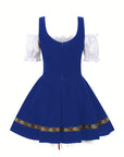 Women Plus Size Bavarian Halloween Costume Dress | Puff Sleeve Mini 5