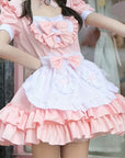 Women Plus Size Halloween Costumes Maid Cosplay Dress | Ruffle Mini 1