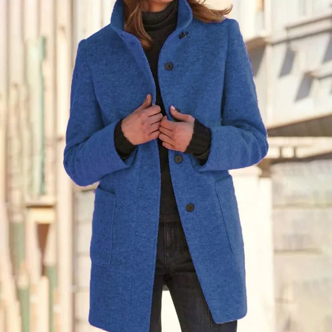 Women's Casual Long Sleeve Coat with Stand Collar – Versatile Winter Jacket for Outdoor Activities 0