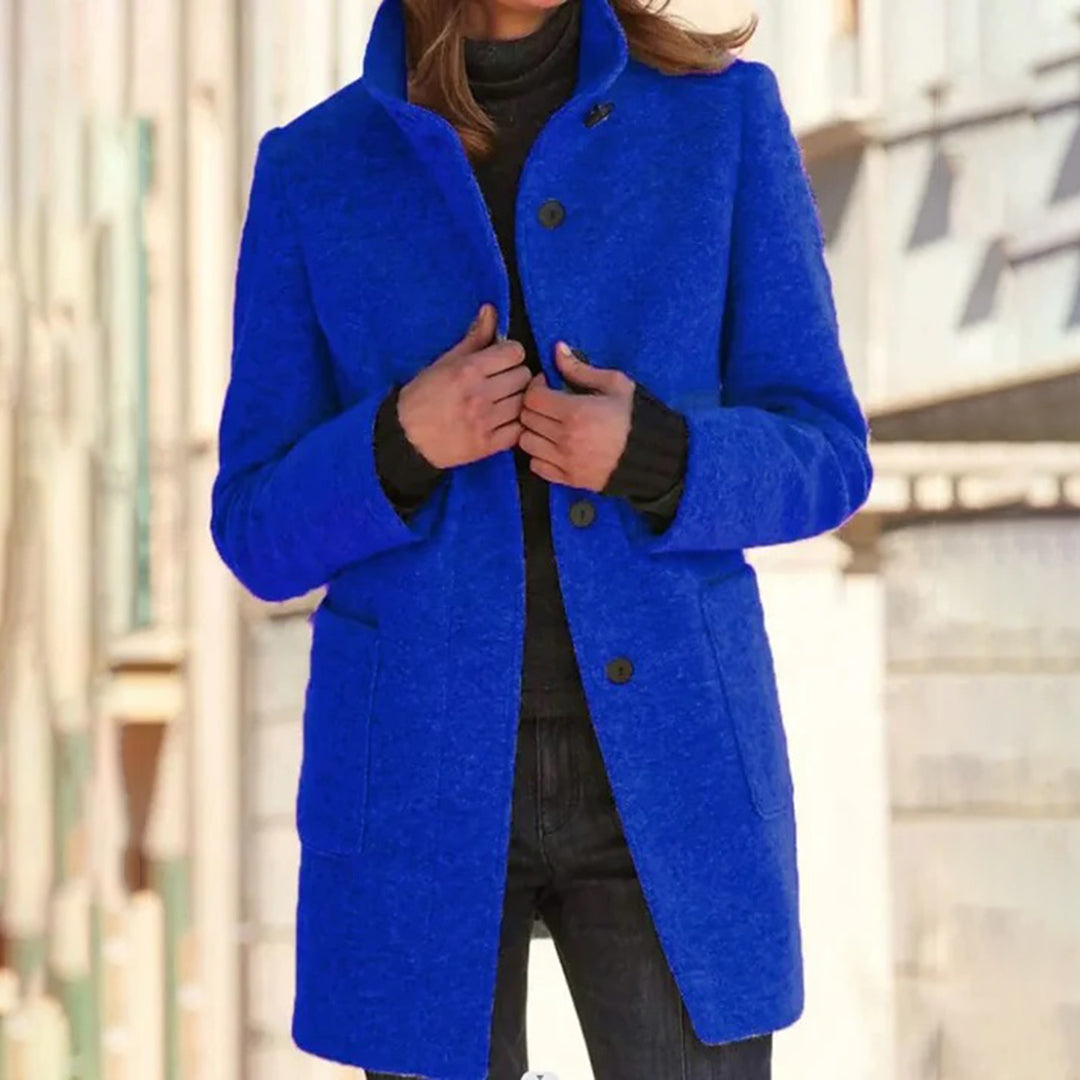 Women's Casual Long Sleeve Coat with Stand Collar – Versatile Winter Jacket for Outdoor Activities 1