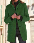 Women's Casual Long Sleeve Coat with Stand Collar – Versatile Winter Jacket for Outdoor Activities 3