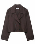 Women's Double Breasted Short Trench Coat with Pockets – Stylish Winter Jacket for Autumn 6