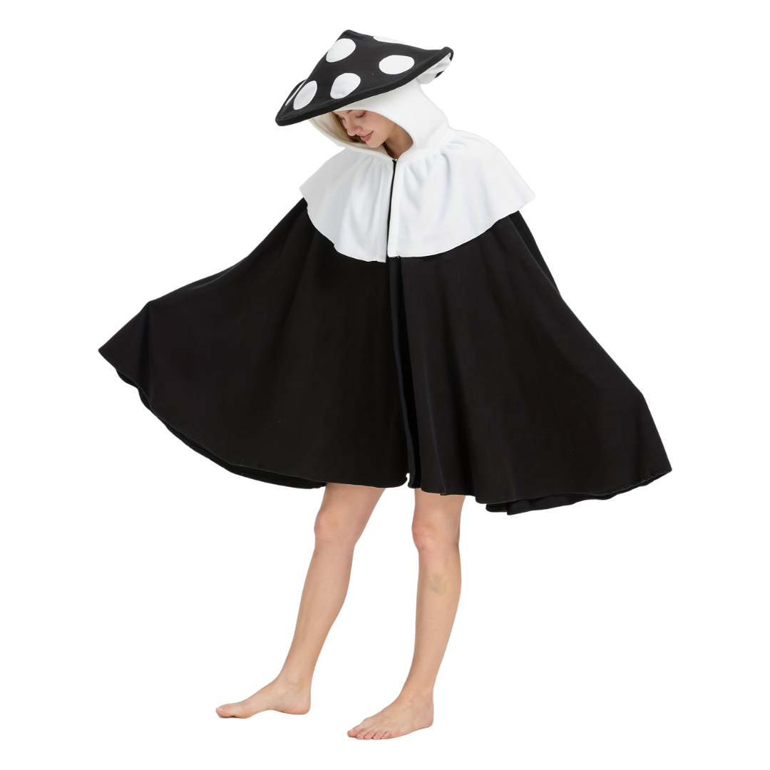 Women’s Fantasy Oversized Mushroom Halloween Costume Cape | Hooded Cloak 0