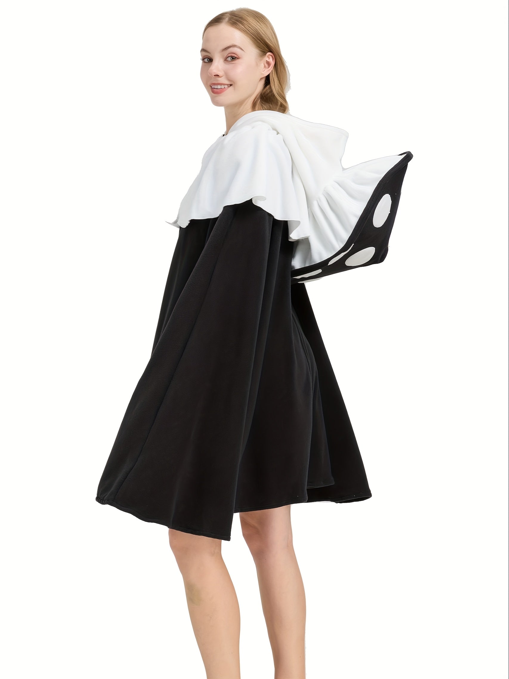 Women’s Fantasy Oversized Mushroom Halloween Costume Cape | Hooded Cloak 2