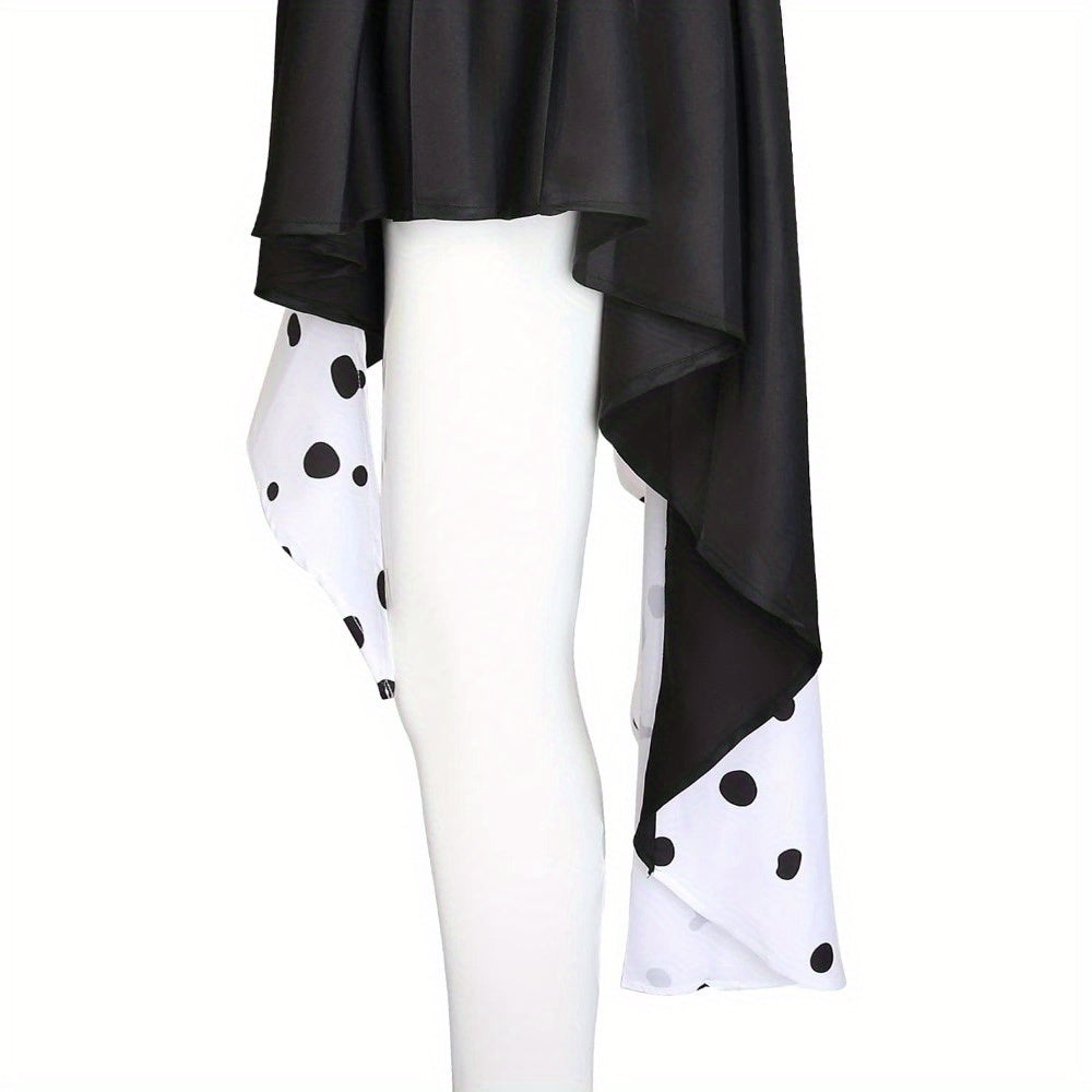 Women’s Hooded Halloween Movie Costume Dress | Asymmetrical Dalmatian 6