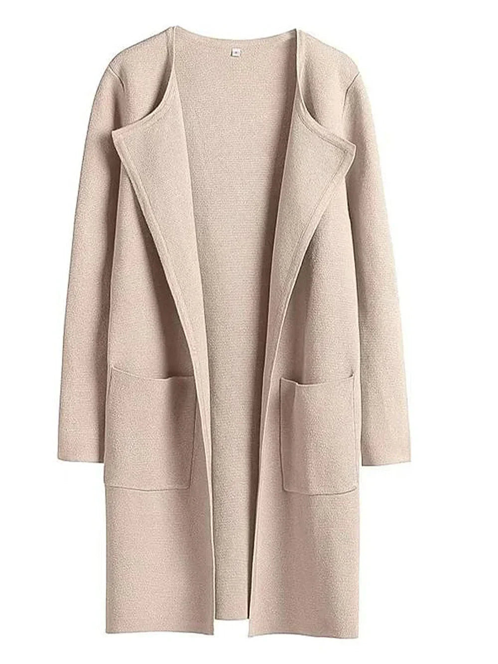 Women&#39;s Knee-Length Wool Blend Coat with Relaxed Fit and Wide Lapel - Stylish Winter Coat 12