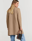 Women's Knee-Length Wool Blend Coat with Relaxed Fit and Wide Lapel - Stylish Winter Coat 3