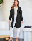 Women's Knee-Length Wool Blend Coat with Relaxed Fit and Wide Lapel - Stylish Winter Coat 4