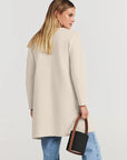 Women's Knee-Length Wool Blend Coat with Relaxed Fit and Wide Lapel - Stylish Winter Coat 8