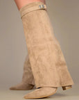 Women's Knee High Boots - Elegant Black Leather Footwear for Style and Comfort 2