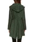 Women's Lightweight Packable Raincoat with Cinched Waist - Water-Resistant Rain Jacket with Hood 3