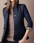 Women's Lightweight Quilted Coat with Button Closure – Stylish Casual Outerwear for Autumn and Spring 1