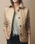 Women's Lightweight Quilted Coat with Button Closure – Stylish Casual Outerwear for Autumn and Spring 2