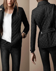 Women's Lightweight Quilted Coat with Button Closure – Stylish Casual Outerwear for Autumn and Spring 3