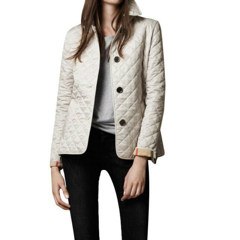 Women&#39;s Lightweight Quilted Coat with Button Closure – Stylish Casual Outerwear for Autumn and Spring 7