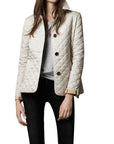 Women's Lightweight Quilted Coat with Button Closure – Stylish Casual Outerwear for Autumn and Spring 7