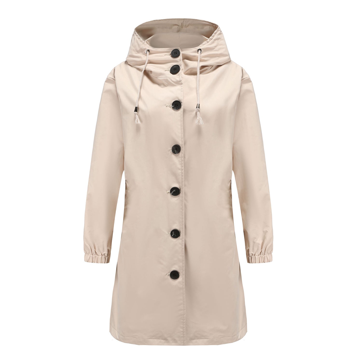 Casual Waterproof Raincoat for Women – Lightweight Hooded Windbreaker Jacket