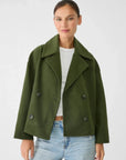 Women's Oversized Double-Breasted Wool-Look Jacket – Cropped Boxy Winter Coat for Casual and Semi-Formal Wear 2