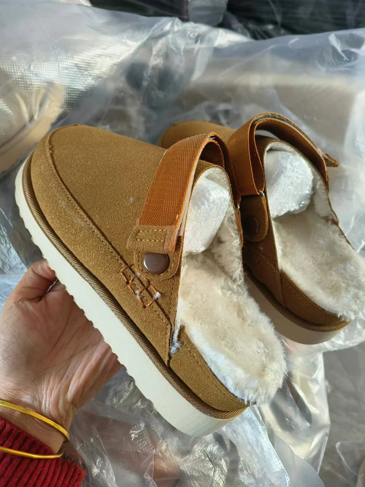 Women's Plush Platform Slippers – Elegant Casual Footwear Size 43 for Home and Outdoor Use 8