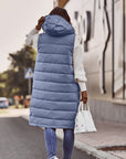 Women’s Quilted Hooded Bodywarmer – Oversized Long Padded Vest for Casual Wear 2