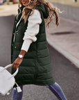 Women’s Quilted Hooded Bodywarmer – Oversized Long Padded Vest for Casual Wear 3