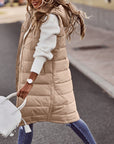 Women’s Quilted Hooded Bodywarmer – Oversized Long Padded Vest for Casual Wear 4