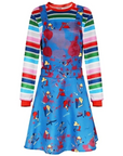 Women’s Scary Long Sleeve Halloween Costume Dress | Mini 0