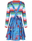 Women’s Scary Long Sleeve Halloween Costume Dress | Mini 3