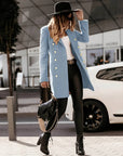 Women's Slim Fit Double-Breasted Mid-Length Coat – Elegant Winter Coat for Business and Casual Wear 6