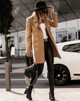 Women's Slim Fit Double-Breasted Mid-Length Coat – Elegant Winter Coat for Business and Casual Wear 8