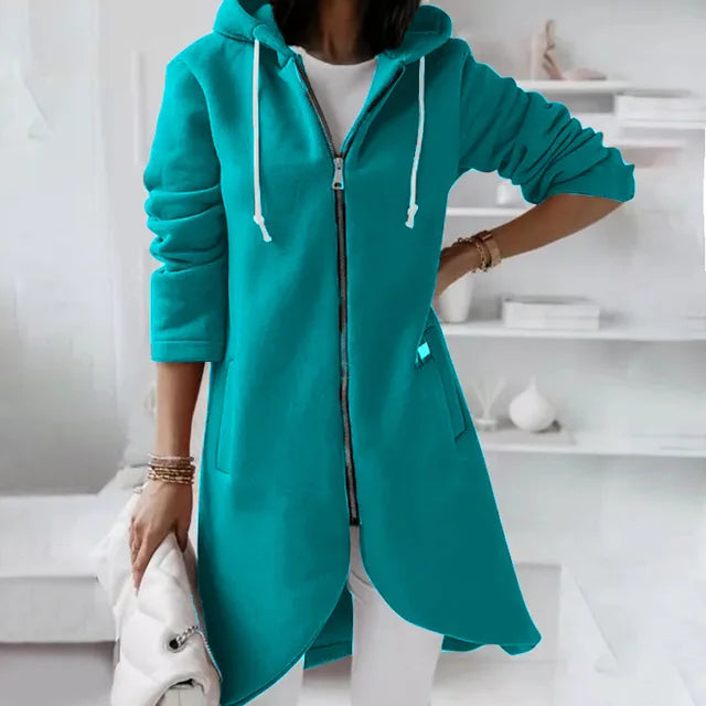 Women's Soft Hooded Jacket with Pockets – Cozy Winter Coat for Casual Outings and Comfort 1