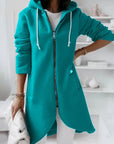 Women's Soft Hooded Jacket with Pockets – Cozy Winter Coat for Casual Outings and Comfort 1