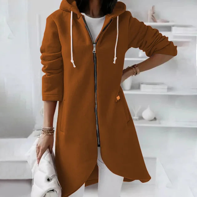 Women's Soft Hooded Jacket with Pockets – Cozy Winter Coat for Casual Outings and Comfort 2