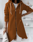 Women's Soft Hooded Jacket with Pockets – Cozy Winter Coat for Casual Outings and Comfort 2