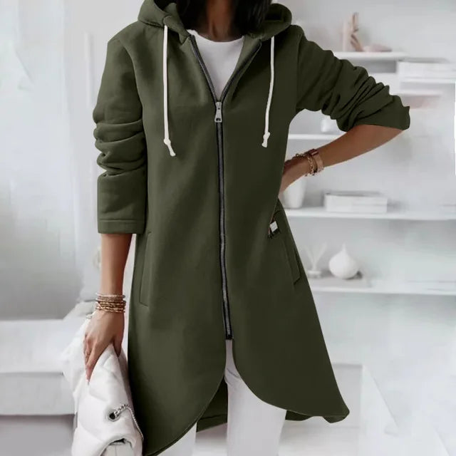 Women's Soft Hooded Jacket with Pockets – Cozy Winter Coat for Casual Outings and Comfort 4
