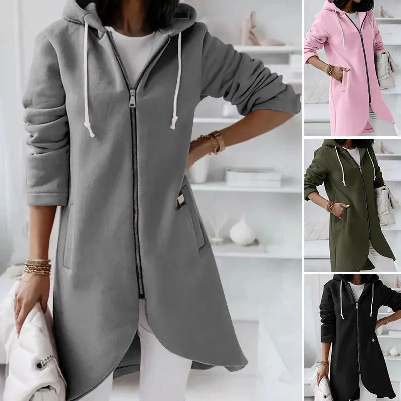 Women&#39;s Soft Hooded Jacket with Pockets – Cozy Winter Coat for Casual Outings and Comfort 8