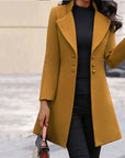 Women's Tailored Wool Blend Coat, Mid-Thigh Length with Notched Lapel – Winter Coat for Women 1